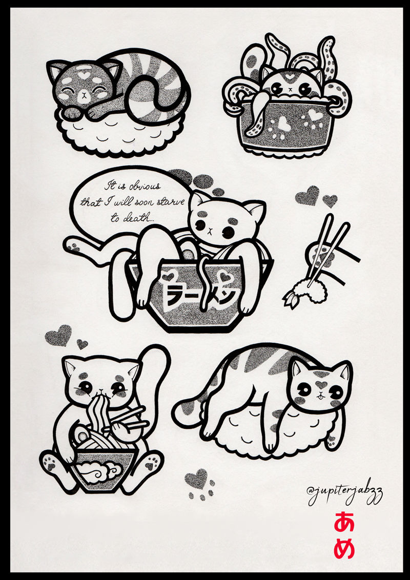 orin on Twitter cat flash for jam tattoo handpoke  httpstcoHEd5Vi2lAe  Twitter